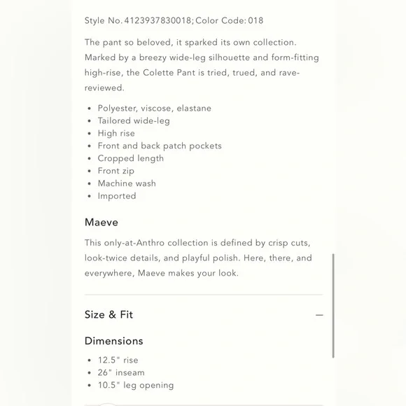 (Anthropologie) The Collette Houndstooth Crop Wide-Leg Pants by Maeve - Picture 5 of 10